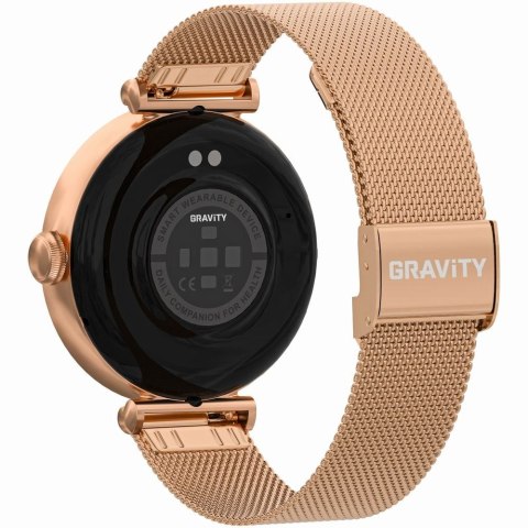 Smartwatch Gravity Różowe Złoto Czarny 2 Paski GT26-3
