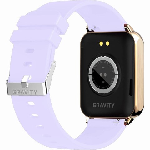 Smartwatch Gravity Różowe Złoto Fioletowy 2 Paski GT17-3