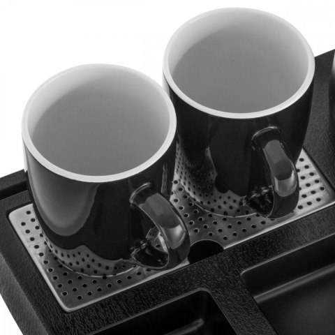 Czajnik hotelowy AD 1387 z tacką z 2 kubkami 1l, inox