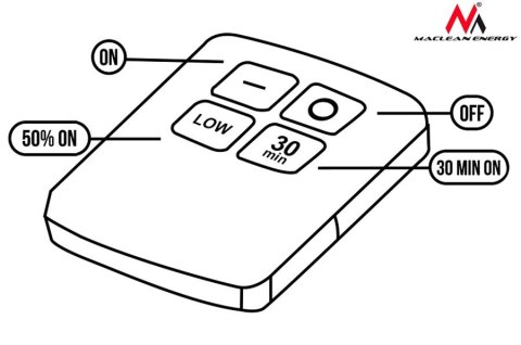 Lampa zestaw 6 LED Energy z pilotem na baterie 3xAAA MCE165