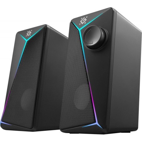 Głośniki komputerowe J5 2.0 6W LED USB Czarne