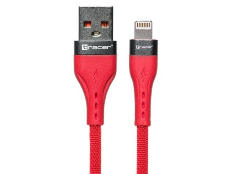 Kabel USB A - Lightning 1m Czerwony