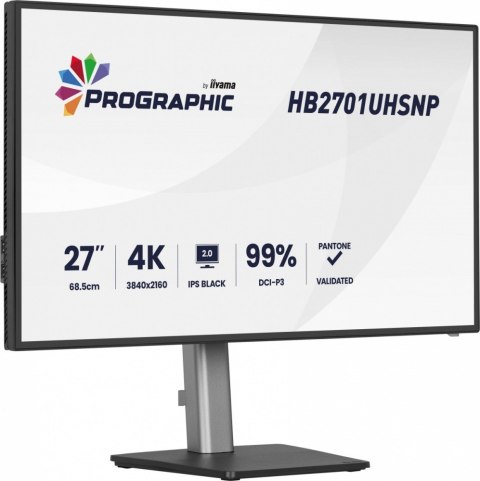 Monitor 27 cali ProGraphic HB2701UHSNP-B1 4K,IPS BLACK 2.0,450cd,VESA USB-c dock(PD:96W),HDMI,DP,DAISY/CHAIN,4xUSB,RJ45,3000:1,s