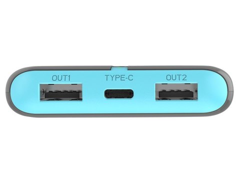 PowerBank EnerGo 10000mAh szaro-niebieski
