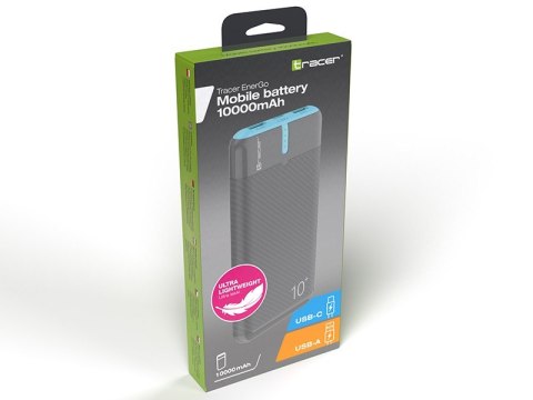 PowerBank EnerGo 10000mAh szaro-niebieski