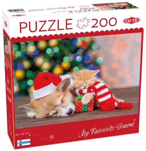 Puzzle 200 elementów Pazurki i prezenty