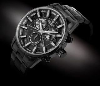 Zegarek Męski Giewont Chronograph Sapphire Czarny GW4580-B1