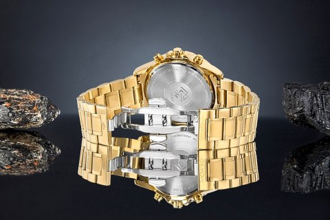 Zegarek Męski Giewont Chronograph Sapphire Złoto Czarny GW9460-B4