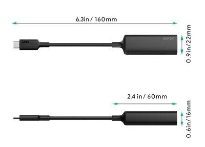 CB-A30 aluminiowa karta sieciowa USB-C Gigabit 10/100/1000 Mbps RJ45 | 1 Gb/s | USB 3.0 Typ C | diody LED