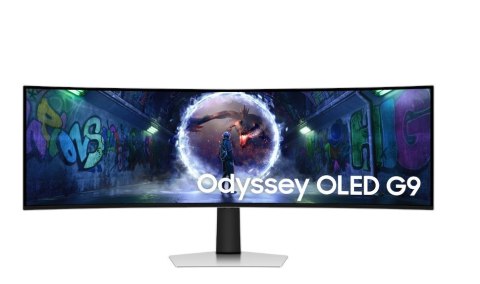 Monitor 49 cali Odyssey G9 G93SD OLED 5120x1440 DQHD 32:9 1xHDMI 1xmicroHDMI 1xDP 1xUSB-C 2xUSB 0,03ms 240Hz zakrzywiony 2Yd2d (