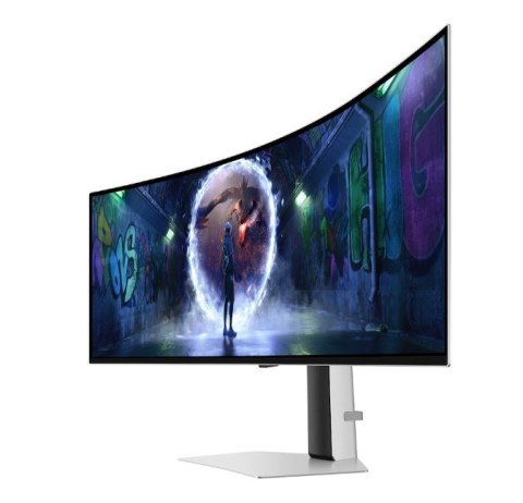 Monitor 49 cali Odyssey G9 G93SD OLED 5120x1440 DQHD 32:9 1xHDMI 1xmicroHDMI 1xDP 1xUSB-C 2xUSB 0,03ms 240Hz zakrzywiony 2Yd2d (