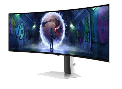 Monitor 49 cali Odyssey G9 G93SD OLED 5120x1440 DQHD 32:9 1xHDMI 1xmicroHDMI 1xDP 1xUSB-C 2xUSB 0,03ms 240Hz zakrzywiony 2Yd2d (