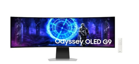 Monitor 49 cali Odyssey G9 G95SD OLED 5120x1440 DQHD 32:9 1xHDMI 1xmicroHDMI 1xDP 1xUSB-C 2xUSB 0,03ms 240Hz zakrzywiony głośnik