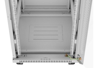 Szafa stojąca rack 19 cali 22U 600x800 szara drzwi szklane LCD flack pack