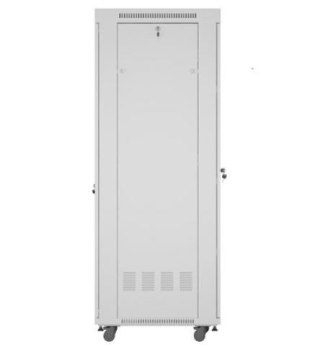 Szafa stojąca rack 19 cali 42U 600x800 szara drzwi szklane flack pack