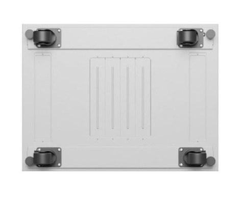 Szafa stojąca rack 19 cali 42U 600x800 szara drzwi szklane flack pack