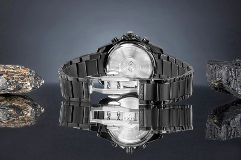 Zegarek Męski Giewont Chronograph Sapphire Czarno Tytanowy GW3970-B1