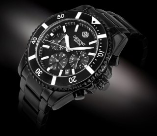 Zegarek Męski Giewont Chronograph Sapphire Czarny GW3970-B4