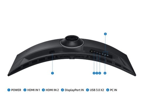 Monitor 49 cali Odysey G9 G95C VA 5120x1440 DQHD 32:9 2xHDMI 1xDP 2xUSB 2.0 1ms 240Hz zakrzywiony 3Yd2d (LS49CG950EUXEN)