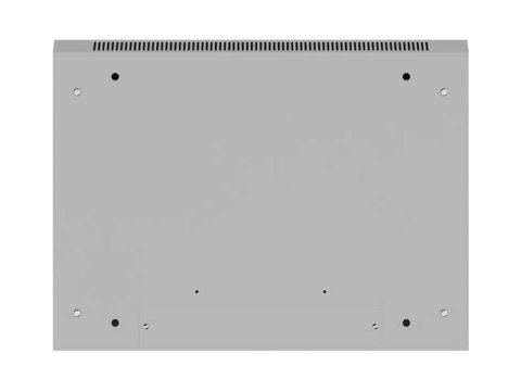 Szafa instalacyjna rack wisząca 19 cali 4U 600x450 drzwi perforowane (flat pack) szara