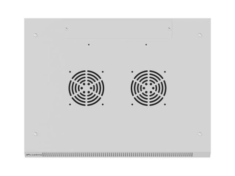 Szafa instalacyjna rack wisząca 19 cali 4U 600x450 drzwi perforowane (flat pack) szara