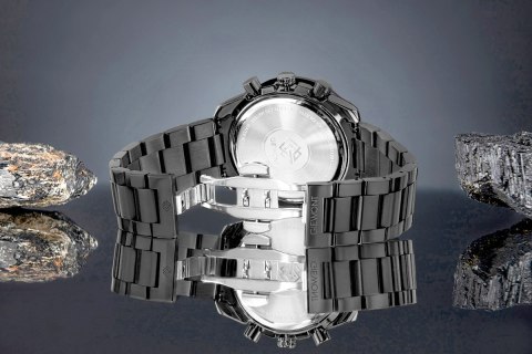 Zegarek Męski Giewont Chronograph Sapphire Czarny GW8720-B1