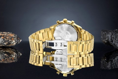 Zegarek Męski Giewont Chronograph Sapphire Złoto Czarny GW6310-B4