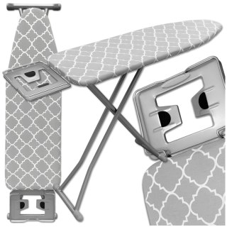 Deska do prasowania PREMIUM 130x34cm regulowana 70-87cm + półka na żelazko bawełniany pokrowiec