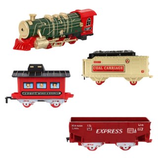 Kolejka Elektryczna Pociąg Klasyczny Światła Dźwięki Dym 24 el.