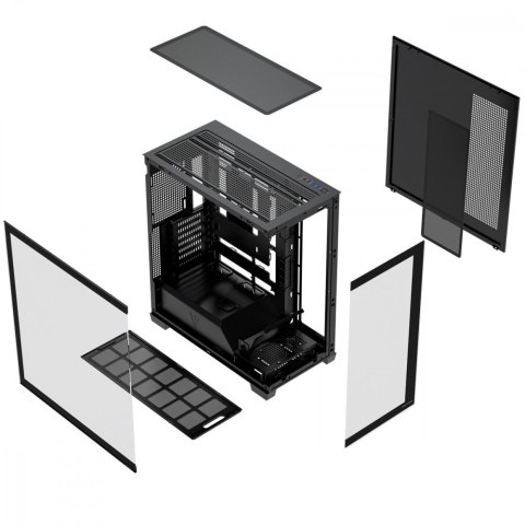 Obudowa PC VOLCANO STELLAR PLUS ARGB MIDI NF Czarna