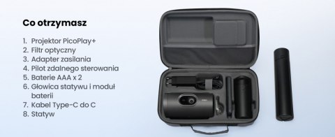 Projektor picoPlay, zestaw: stojak+powerbank