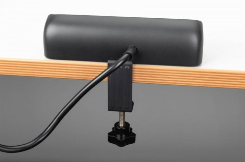 Listwa zasilająca biurkowa, 3 gniazda Schuko, 2x USB-A (2x 12W), 1x USB-C (30W) z zaciskiem na blat, kabel 1,5m, czarna