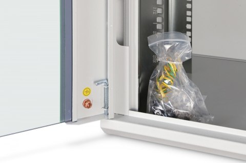 Szafa sieciowa wisząca Dynamic 19" 7U rack 385x600x450mm, drzwi szyba, szara, niezłożona, 60kg