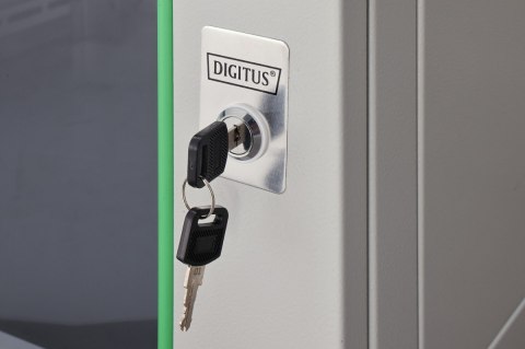 Szafa sieciowa wisząca Dynamic 19" 7U rack 385x600x600mm, drzwi szyba, szara, niezłożona, 60kg