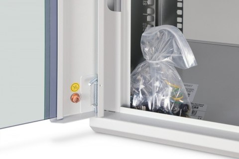 Szafa sieciowa wisząca Dynamic 19" 9U rack 474x600x450mm, drzwi szyba, szara, niezłożona, 60kg