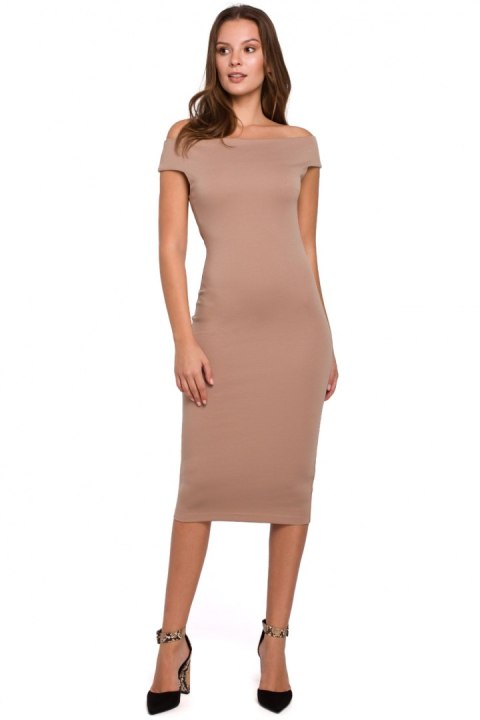 Sukienka Model K001 Beige - Makover Sukienka Model K001 Beige - Makover