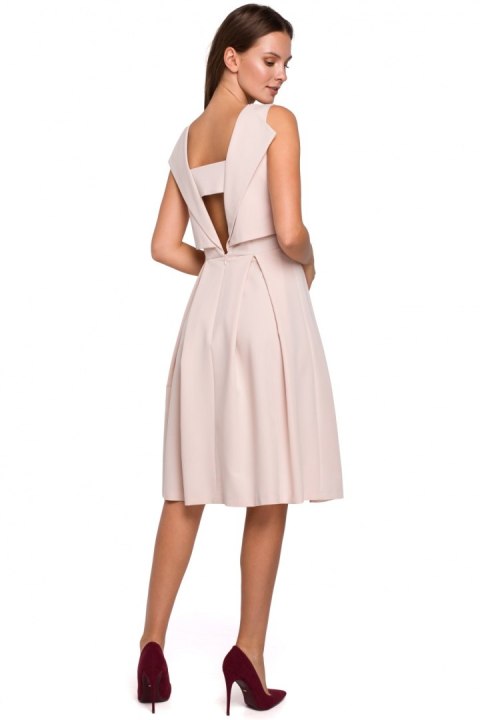Sukienka Model K005 Beige - Makover Sukienka Model K005 Beige - Makover