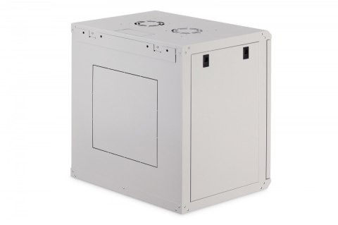 Szafa sieciowa wisząca Dynamic 19" 12U rack 607x600x450mm, drzwi szyba, szara, niezłożona, 60kg