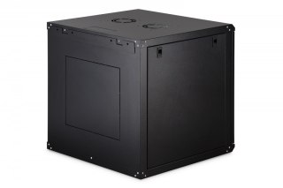 Szafa sieciowa wisząca Dynamic 19" 12U rack 607x600x600mm, drzwi szyba, czarna, niezłożona, 60kg