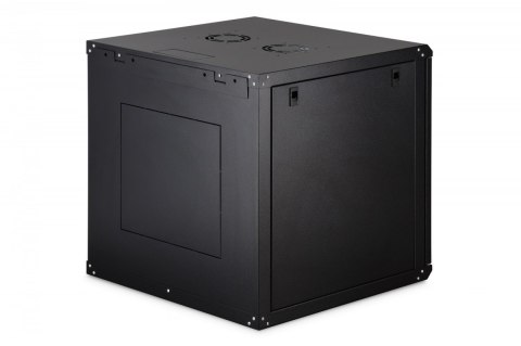Szafa sieciowa wisząca Dynamic 19" 12U rack 607x600x600mm, drzwi szyba, czarna, niezłożona, 60kg