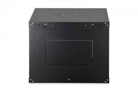 Szafa sieciowa wisząca Dynamic 19" 9U rack 474x600x600mm, drzwi szyba, czarna, niezłożona, 60kg
