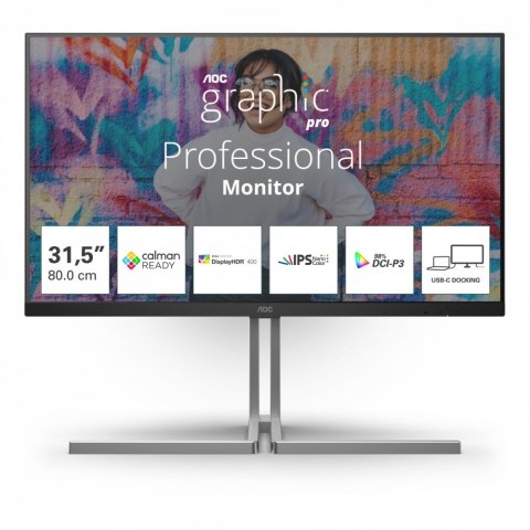 Monitor U32U3CV 31.5 cala Nano IPS 4K HDMIx2 DP USB-C RJ45 KVM Pivot Głośnik
