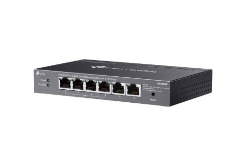 Przełącznik Omada 6-Port ES206GP Easy Managed Switch with 4-Port PoE+ PORT: 4× Gigabit PoE+ Ports, 2x Gigabit Non-PoE Ports