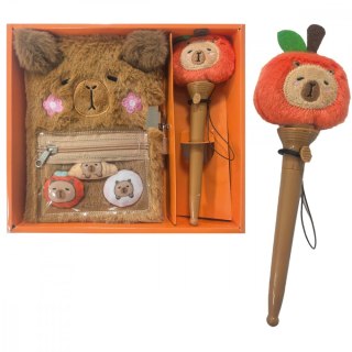 Pamiętnik pluszowy kapibara z długopisem