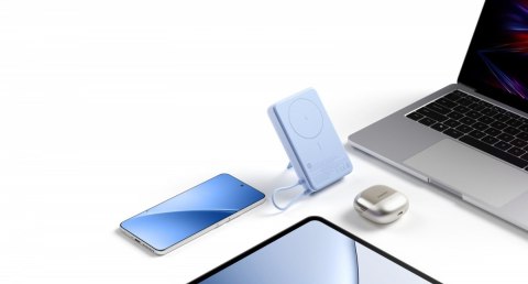 PowerBank Magnetic 10000 z podstawką szary