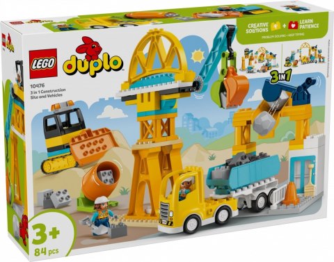 Klocki DUPLO 10476 Plac budowy z pojazdami 3 w 1