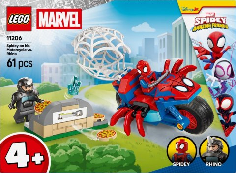 Klocki SPIDEY 11206 Spidey na motocyklu kontra Rhino