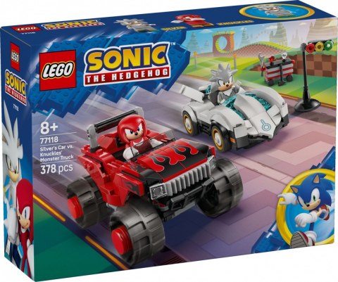 Klocki Sonic 77118 Silver w samochodzie kontra Knuckles w monster trucku