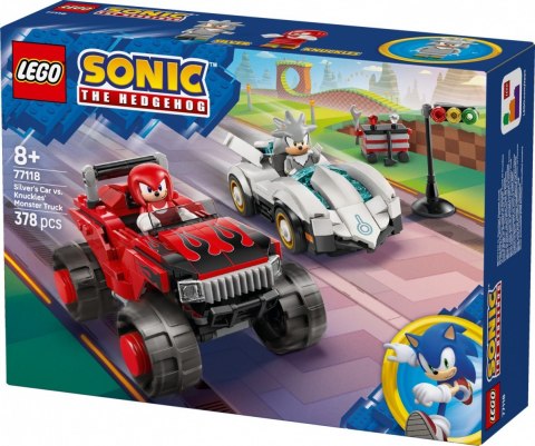 Klocki Sonic 77118 Silver w samochodzie kontra Knuckles w monster trucku