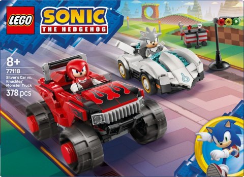 Klocki Sonic 77118 Silver w samochodzie kontra Knuckles w monster trucku